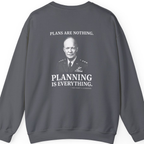 Eisenhower Planning Everything Back Print Sweatshirt - Charcoal back