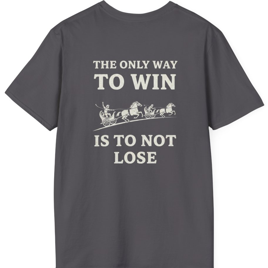 The Only Way To Win Back Print T-Shirt - Charcoal back