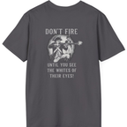 Don'T Fire Until You See Back Print T-Shirt - Charcoal back