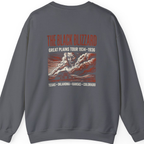 Black Blizzard Dust Tour Back Print Sweatshirt - Charcoal back