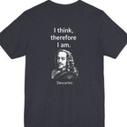 Cogito Ergo Sum Back Print Premium Tee - Heather Navy back