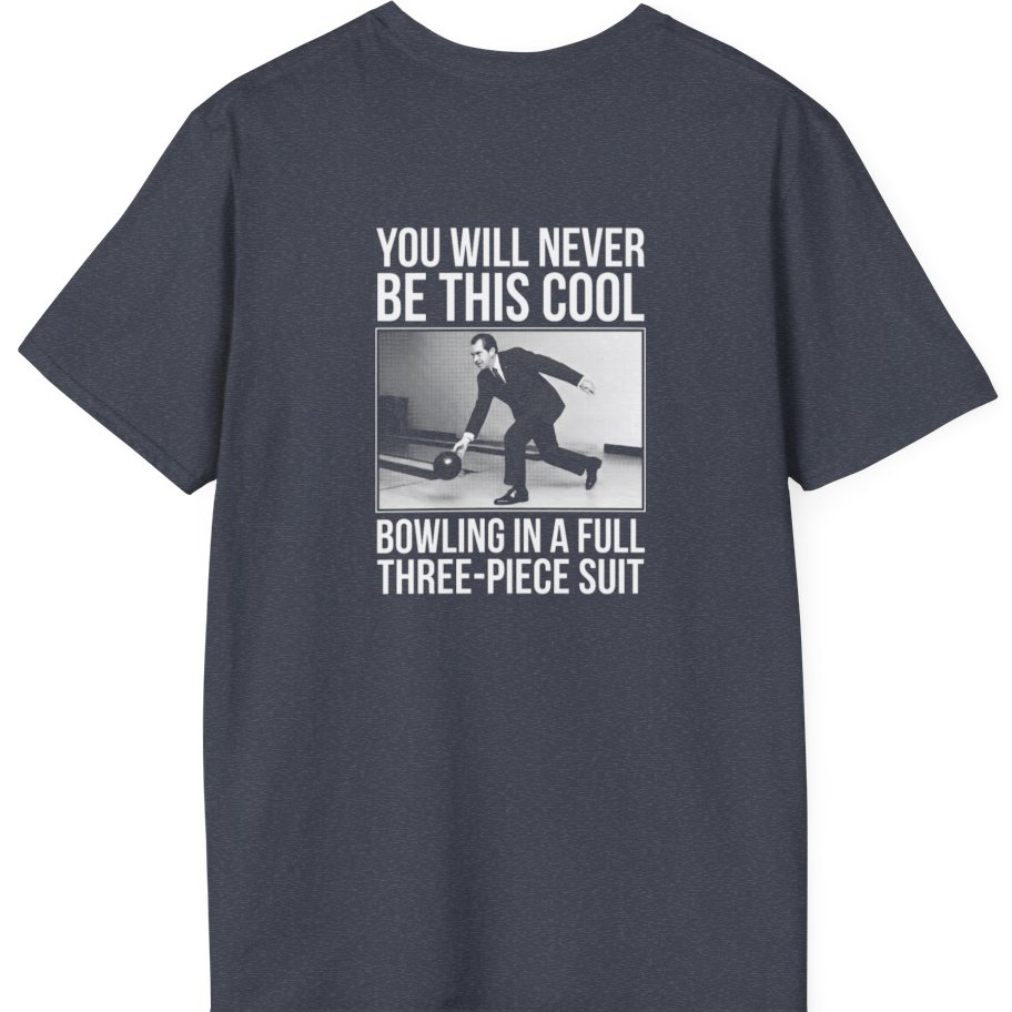 Nixon Suit Bowling Flex Back Print T-Shirt - Heather Navy back