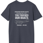 Operation Praying Mantis Back Print T-Shirt - Heather Navy back