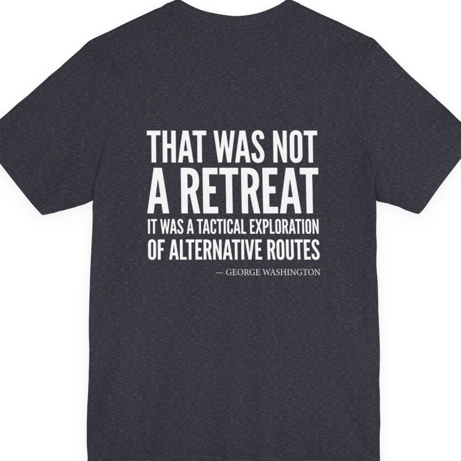 Washington Strategic Relocation Back Print Premium Tee - Heather Navy back