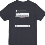 Texas Independence Group Chat Back Print Premium Tee - Heather Navy back