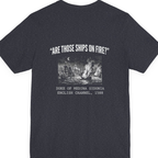 Spanish Armada Fire Ships Back Print Premium Tee - Heather Navy back