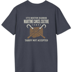 Maritime Cancel Culture Back Print T-Shirt - Heather Navy back