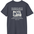 Franklin Arctic Expedition Escape Room Back Print T-Shirt - Heather Navy back