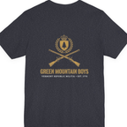 Green Mountain Boys Crest Back Print Premium Tee - Heather Navy back