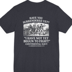 Not Yet Begun To Fight Back Print Premium Tee - Heather Navy back