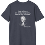 Locke New Opinions Back Print T-Shirt - Heather Navy back