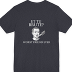 Et Tu Brute Back Print Premium Tee - Heather Navy back