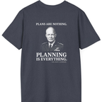 Eisenhower Planning Everything Back Print T-Shirt - Heather Navy back