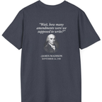 Madison Bill of Rights Deadline Back Print T-Shirt - Heather Navy back