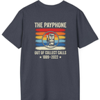 Public Payphone Memorial Back Print T-Shirt - Heather Navy back