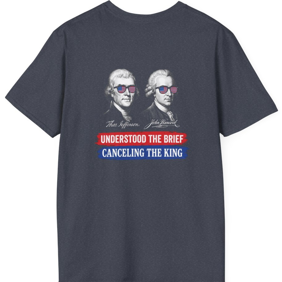 Jefferson Hancock Canceling The King Back Print T-Shirt - Heather Navy back