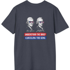 Jefferson Hancock Canceling The King Back Print T-Shirt - Heather Navy back
