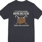 Maritime Cancel Culture Back Print Premium Tee - Heather Navy back