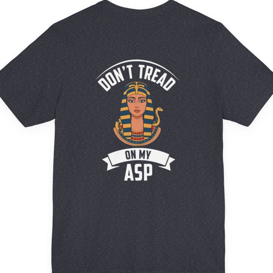Cleopatra Asp Back Print Premium Tee - Heather Navy back