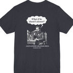 First Phone Call Panic Back Print Premium Tee - Heather Navy back