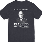 Eisenhower Planning Everything Back Print Premium Tee - Heather Navy back