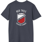 Red Tails 332nd Fighter Group Back Print T-Shirt - Heather Navy back