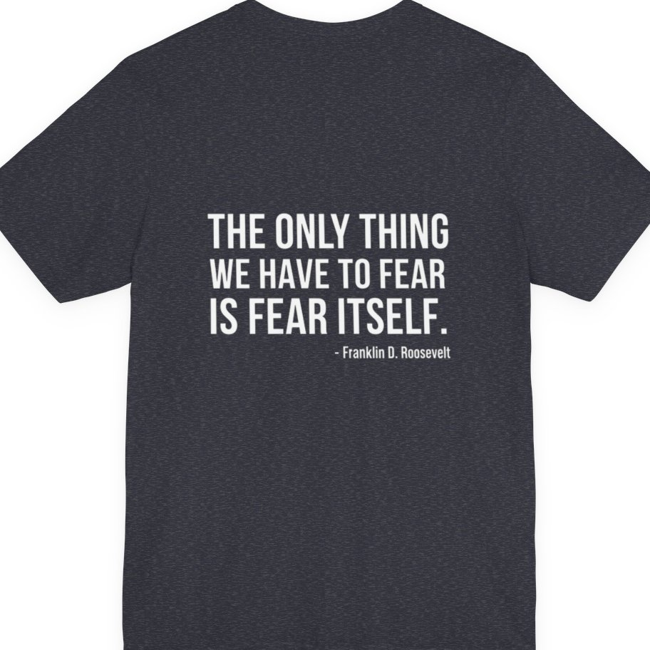 The Only Thing We Have Back Print Premium Tee - Heather Navy back