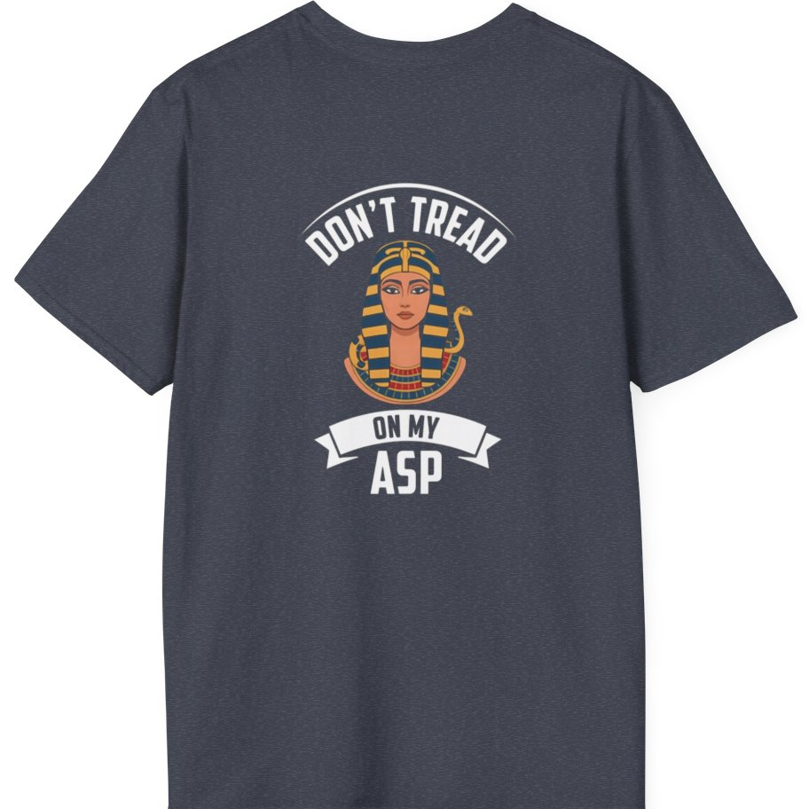Cleopatra Asp Back Print T-Shirt - Heather Navy back