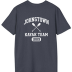 Johnstown Kayak Team Back Print T-Shirt - Heather Navy back