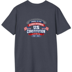 Cheers To The Sesquicentennial Us Back Print T-Shirt - Heather Navy back