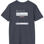 Texas Independence Group Chat Back Print T-Shirt - Heather Navy back