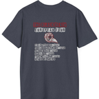 The Black Death European Tour Back Print T-Shirt - Heather Navy back
