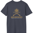 Green Mountain Boys Crest Back Print T-Shirt - Heather Navy back