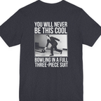 Nixon Suit Bowling Flex Back Print Premium Tee - Heather Navy back