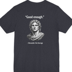 Alexander The Average Good Enough Back Print Premium Tee - Heather Navy back