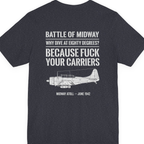 Battle of Midway Back Print Premium Tee - Heather Navy back