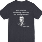 Locke New Opinions Back Print Premium Tee - Heather Navy back