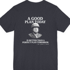 Patton Good Plan Back Print Premium Tee - Heather Navy back