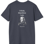 Cogito Ergo Sum Back Print T-Shirt - Heather Navy back