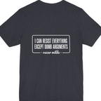 Oscar Wilde Quote Back Print Premium Tee - Heather Navy back
