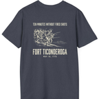 Fort Ticonderoga Ten Minutes Back Print T-Shirt - Heather Navy back