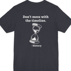 Time Travel Paradox Back Print Premium Tee - Heather Navy back