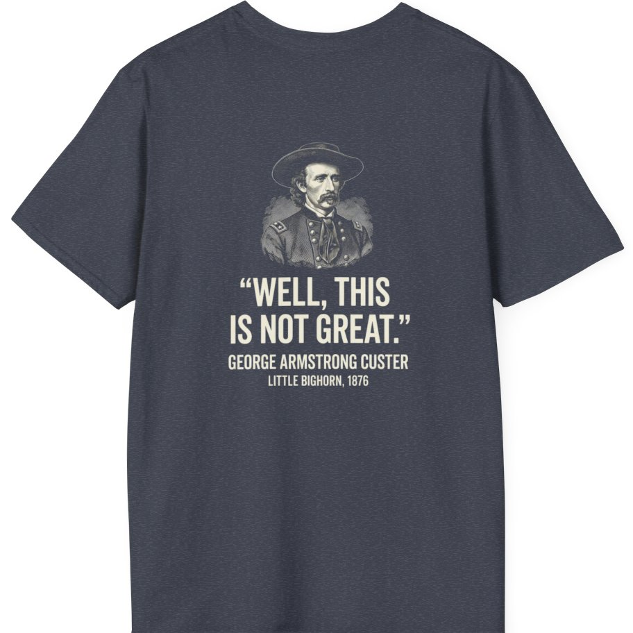 Well This Is Not Great Back Print T-Shirt - Heather Navy back
