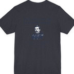 Mcclellan Antietam Attack Back Print Premium Tee - Heather Navy back