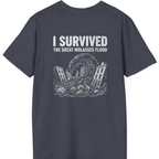 Great Molasses Flood Back Print T-Shirt - Heather Navy back