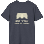 I Read The Book Back Print T-Shirt - Heather Navy back