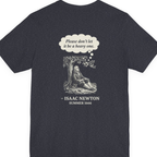 Newton Gravity Anxiety Back Print Premium Tee - Heather Navy back