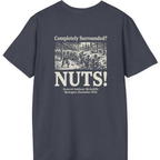 Bastogne Nuts Defiance Back Print T-Shirt - Heather Navy back