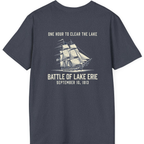 Battle of Lake Erie Back Print T-Shirt - Heather Navy back