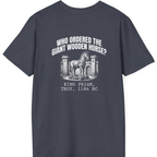 Trojan Wooden Horse Back Print T-Shirt - Heather Navy back